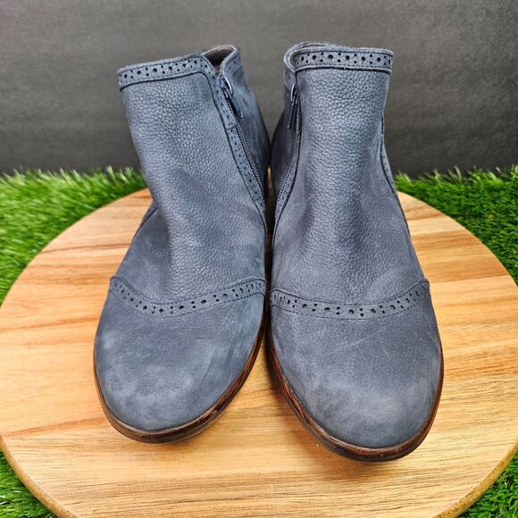Naot Nefasi Boots Womens 10 EU 41 Blue Leather Ankle Booties Cap Toe Side Zip - Picture 6 of 12